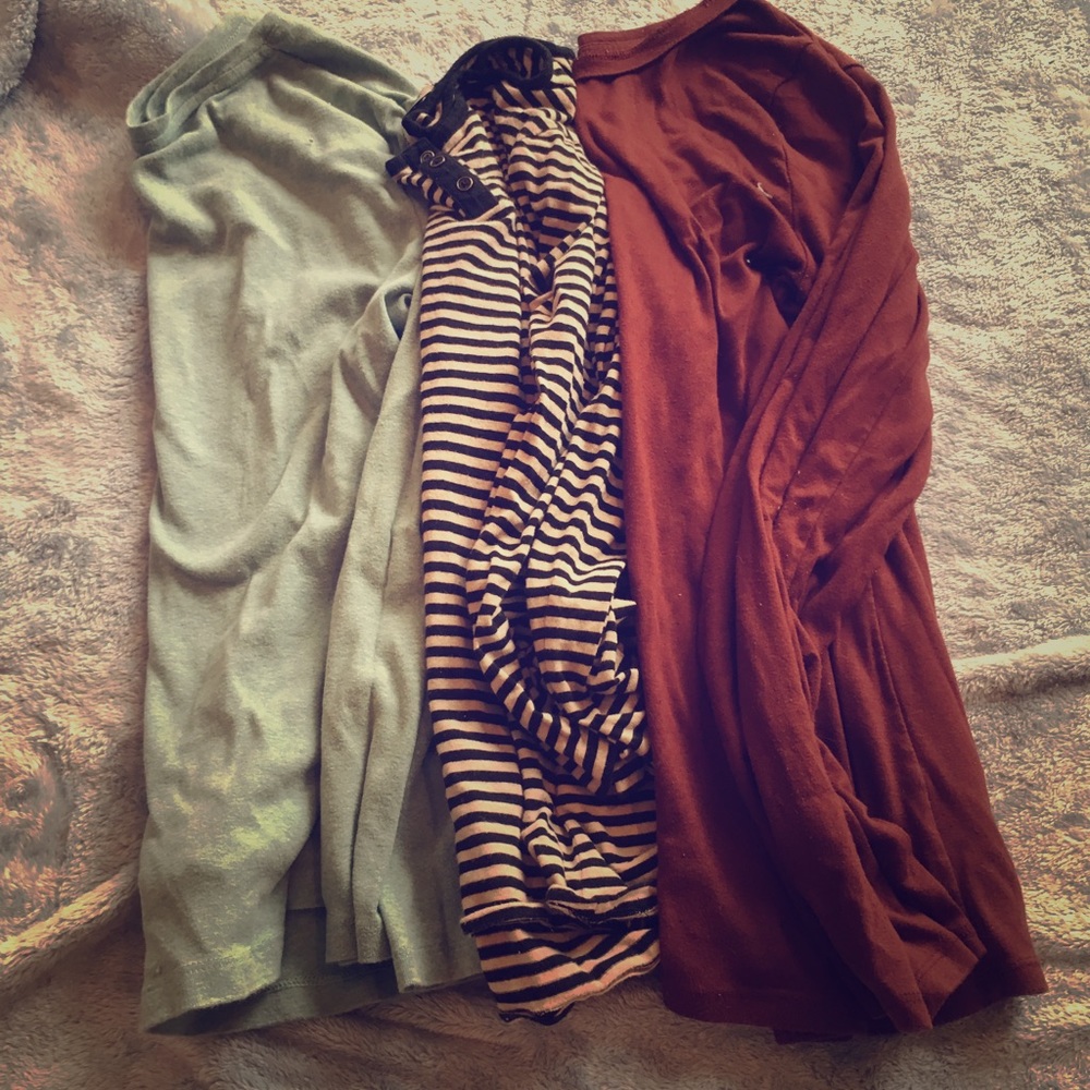 Bundle of long sleeve shirts